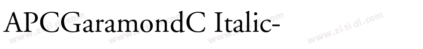 APCGaramondC Italic字体转换